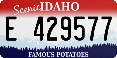 ID license plate E429577