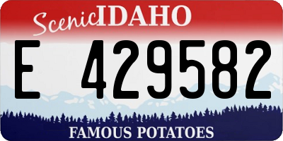 ID license plate E429582