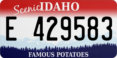 ID license plate E429583