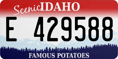 ID license plate E429588