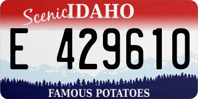 ID license plate E429610