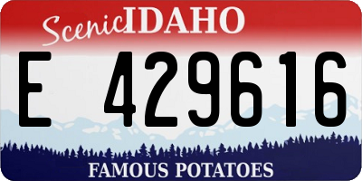 ID license plate E429616