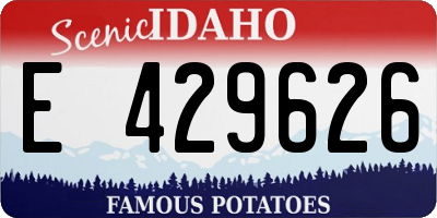 ID license plate E429626