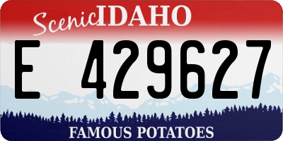 ID license plate E429627