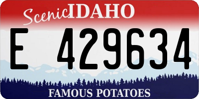 ID license plate E429634