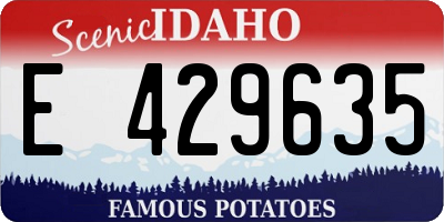 ID license plate E429635