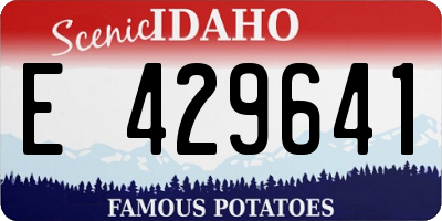 ID license plate E429641