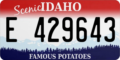 ID license plate E429643