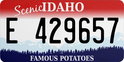 ID license plate E429657