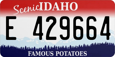 ID license plate E429664