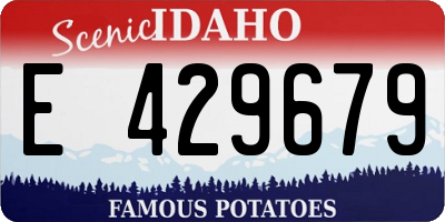 ID license plate E429679