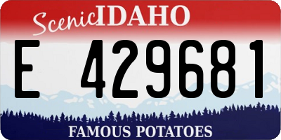 ID license plate E429681