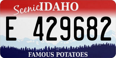 ID license plate E429682