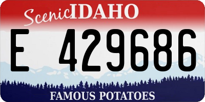 ID license plate E429686