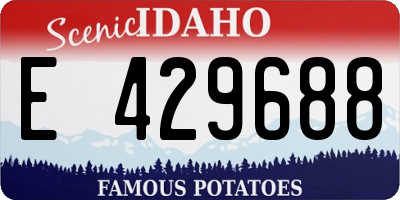 ID license plate E429688