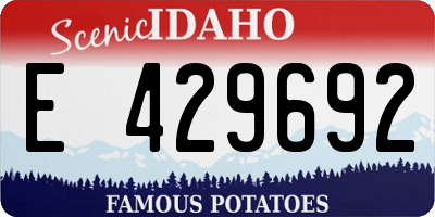 ID license plate E429692