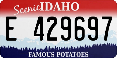ID license plate E429697