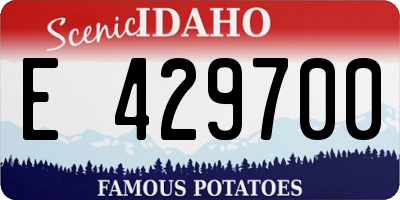 ID license plate E429700