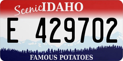 ID license plate E429702