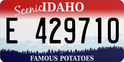 ID license plate E429710