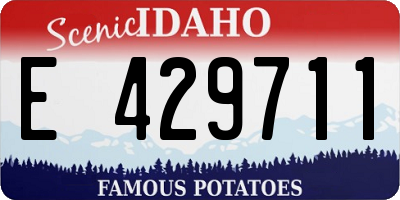 ID license plate E429711