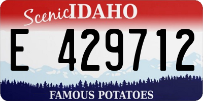 ID license plate E429712