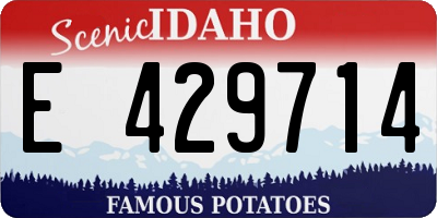 ID license plate E429714