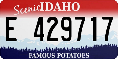 ID license plate E429717