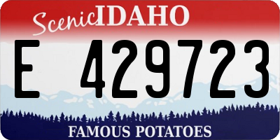 ID license plate E429723