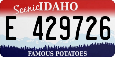 ID license plate E429726