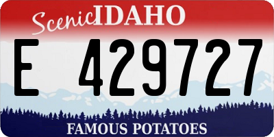 ID license plate E429727