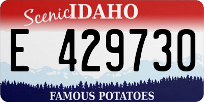 ID license plate E429730