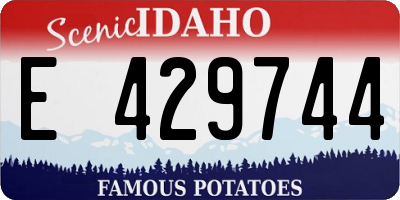 ID license plate E429744
