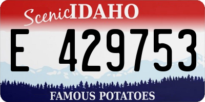 ID license plate E429753