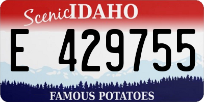 ID license plate E429755