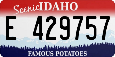 ID license plate E429757