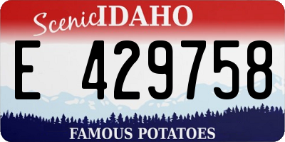 ID license plate E429758