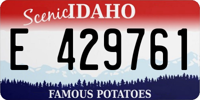 ID license plate E429761