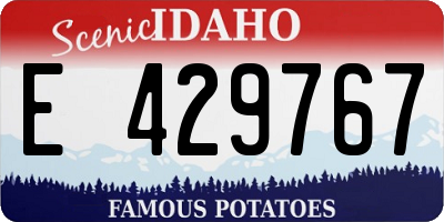 ID license plate E429767