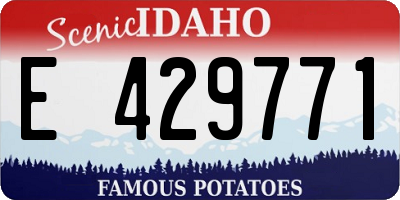 ID license plate E429771
