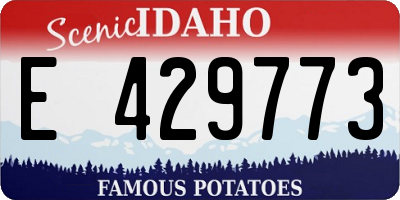 ID license plate E429773