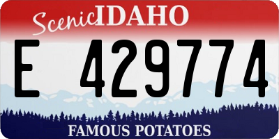 ID license plate E429774