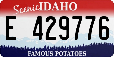 ID license plate E429776