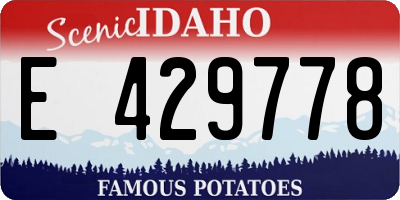 ID license plate E429778