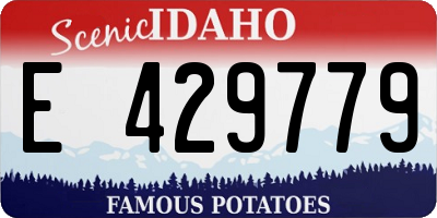 ID license plate E429779