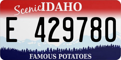 ID license plate E429780