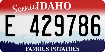 ID license plate E429786