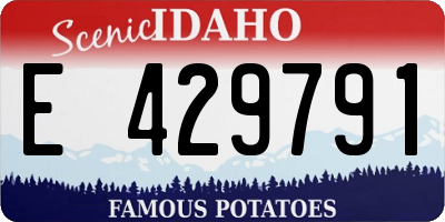 ID license plate E429791