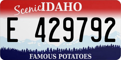 ID license plate E429792