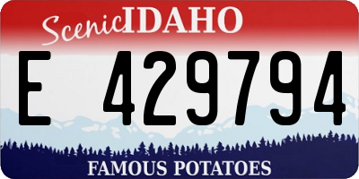 ID license plate E429794